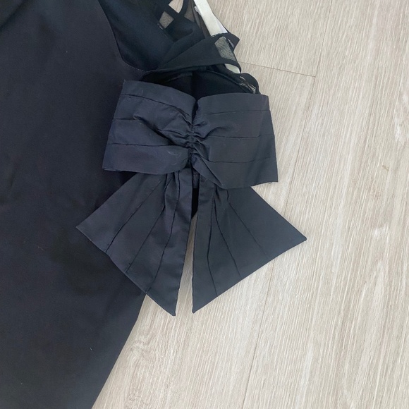 Anne Fontaine Black Myrtille Cut Out Bow Top - Picture 5 of 5